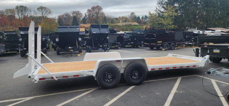 New 7 x 20 EH14 BWISE Implement Equipment Trailer 14k **WHITE