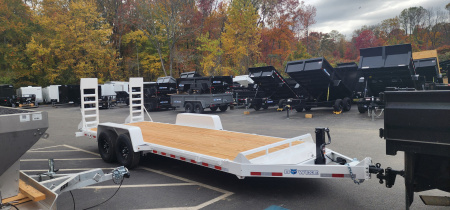 New 7 x 20 EH14 BWISE Implement Equipment Trailer 14k **WHITE