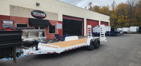 New 7 x 20 EH14 BWISE Implement Equipment Trailer 14k **WHITE