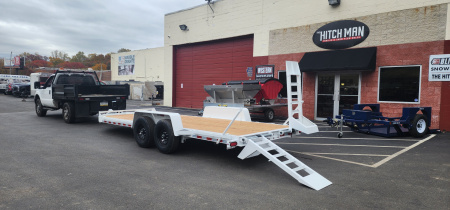 New 7 x 20 EH14 BWISE Implement Equipment Trailer 14k **WHITE