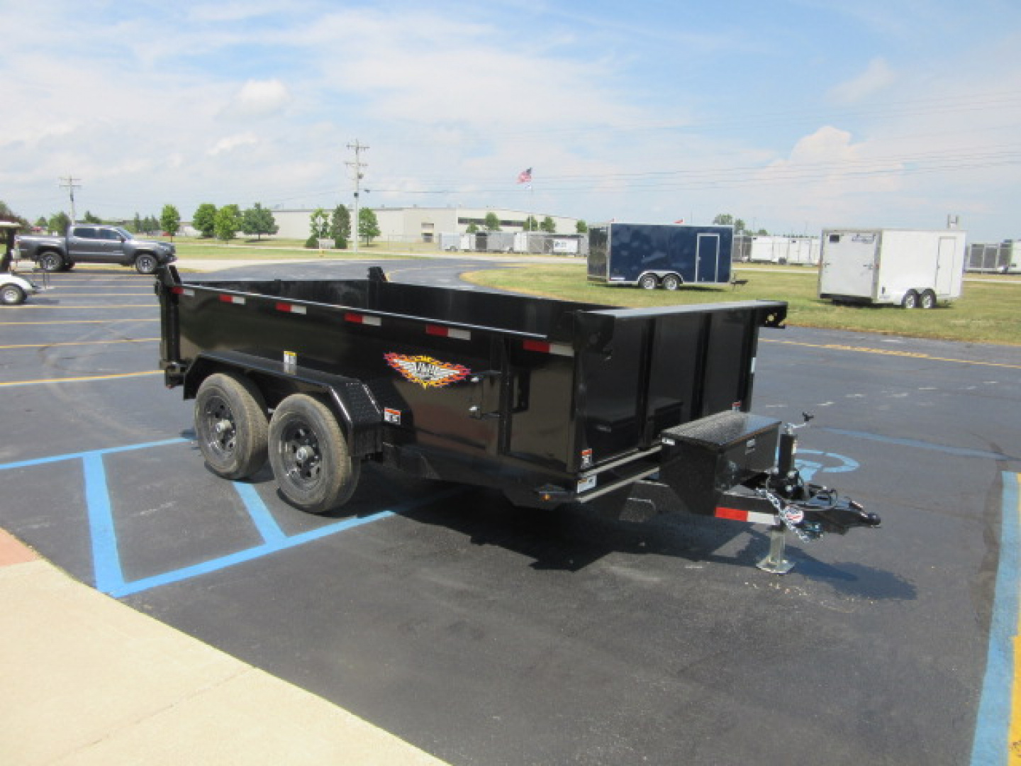 New 2025 H&H Trailers 76 X 12 Single Ram H7612UD-24-100 Dump Trailer 10K