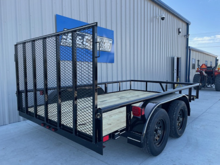 New 2026 DAVIDSON 83X12 TANDEM AXLE UTILITY PIPE TOP W/4' GATE