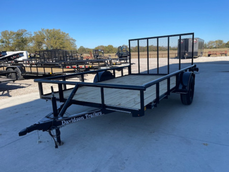 New 2026 DAVIDSON 83X12 PIPE TOP SINGLE AXLE UTILITY W/ 4' GATE