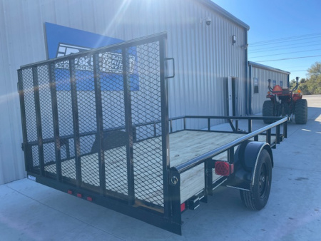 New 2026 DAVIDSON 83X12 PIPE TOP SINGLE AXLE UTILITY W/ 4' GATE