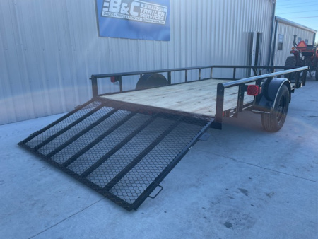 New 2026 DAVIDSON 83X12 PIPE TOP SINGLE AXLE UTILITY W/ 4' GATE