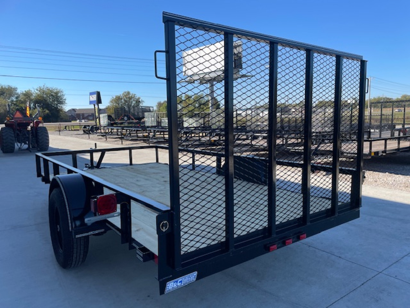 New 2026 DAVIDSON 72X12 SINGLE AXLE ANGLE TOP UTILITY W/ 4' GATE
