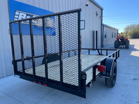 New 2026 DAVIDSON 72X12 SINGLE AXLE ANGLE TOP UTILITY W/ 4' GATE