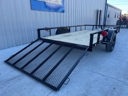 New 2026 DAVIDSON 72X12 SINGLE AXLE ANGLE TOP UTILITY W/ 4' GATE