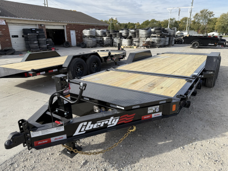 New 2026 LIBERTY LT14K83X20SPB8WF Tilt Trailer 83X20 TA PARTIAL (GVW:14000) MIDNIGHT BLACK