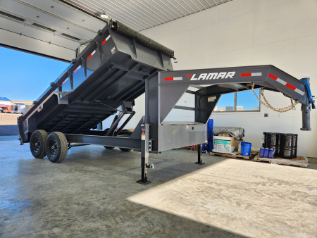 New 2026 Lamar 16' Gooseneck Dump Trailer 14K