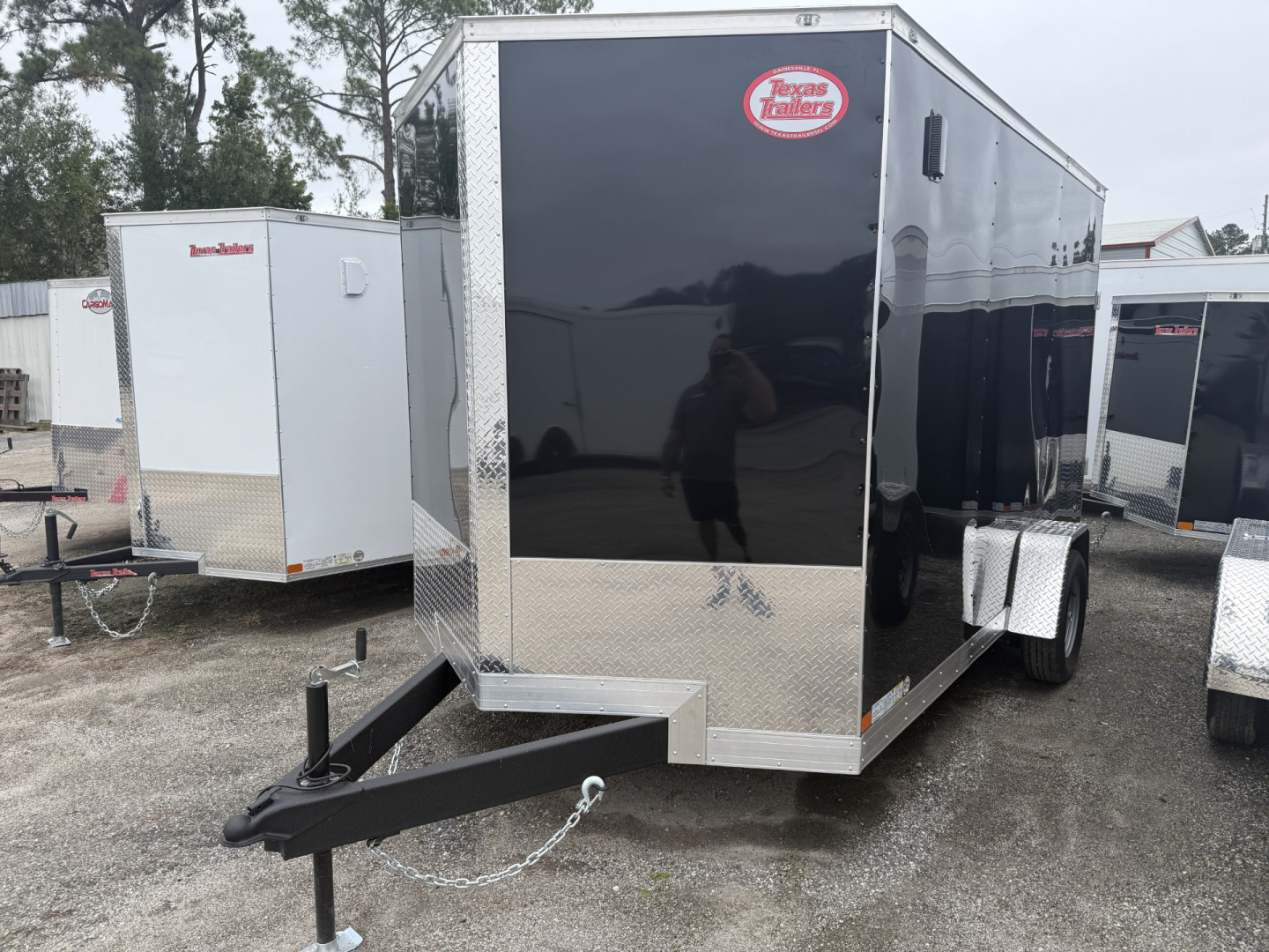 New TX7X12SA TEXAS TRAILERS 7' X 12' CARGO / ENCLOSED TRAILER W/ 7' INTERIOR HEIGHT, REAR RAMP DOOR & SIDE DOOR