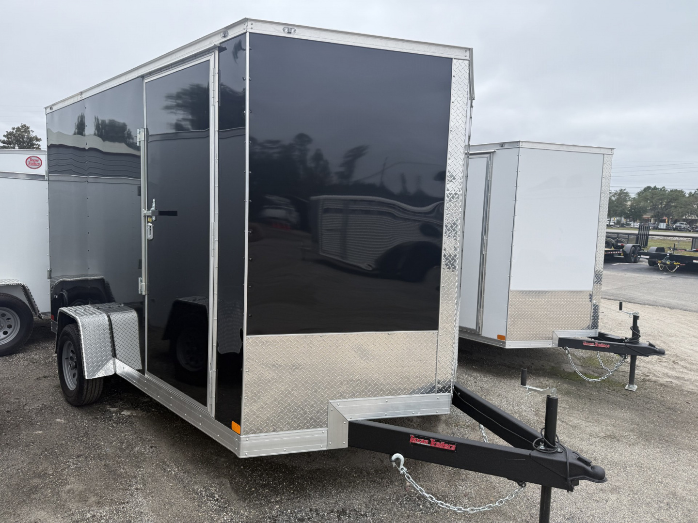 New TX7X12SA TEXAS TRAILERS 7' X 12' CARGO / ENCLOSED TRAILER W/ 7' INTERIOR HEIGHT, REAR RAMP DOOR & SIDE DOOR
