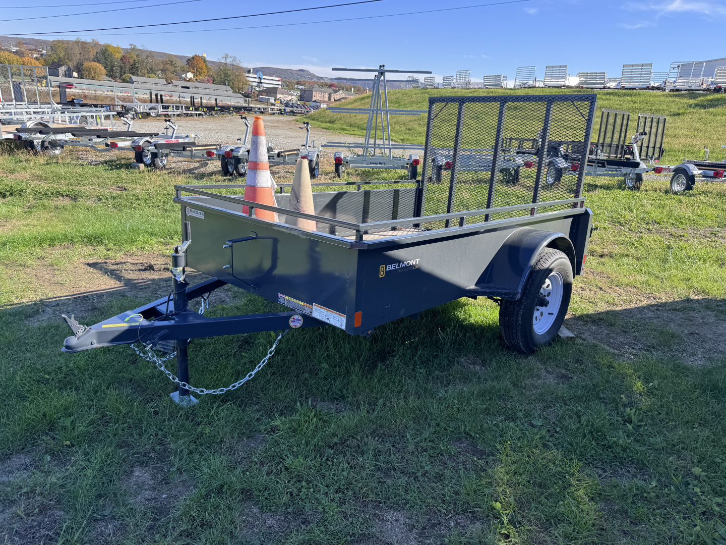 Used 2025 Belmont 5x8 Utility Trailer w/ 18" Solid Sides