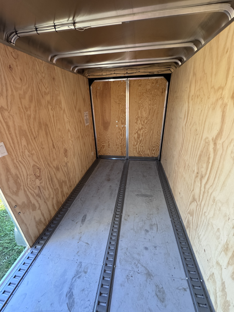 New USED 2022 Car Mate 6x12 Custom Cargo Tandem Trailer w/ Barn Doors,