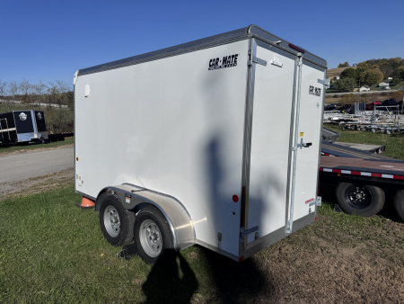 New USED 2022 Car Mate 6x12 Custom Cargo Tandem Trailer w/ Barn Doors,
