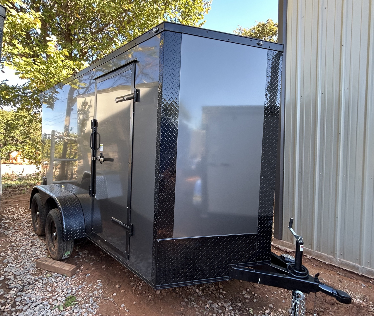 New 2025 Family Trailer 6x12 Tandem Axles Cargo / Enclosed Trailer-Screwless Exterior-Blackout Pkg-Rear Spoiler