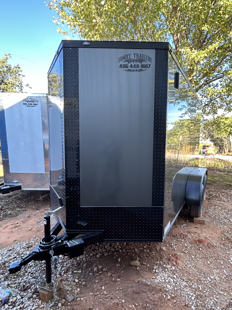 New 2025 Family Trailer 6x12 Tandem Axles Cargo / Enclosed Trailer-Screwless Exterior-Blackout Pkg-Rear Spoiler