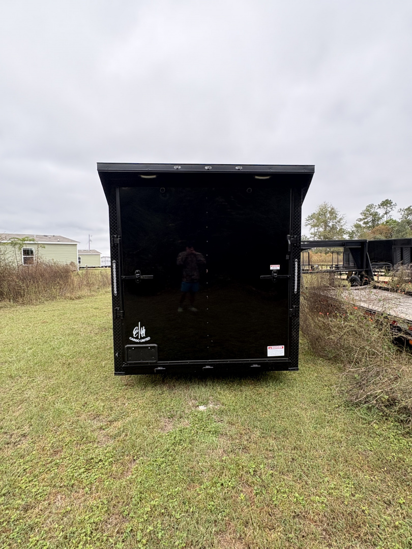 New 2026 Cargo United 7x16TA 7' Tall Rear Wing Spoiler .080 PolyCor Blackout Edition Cargo / Enclosed Trailer