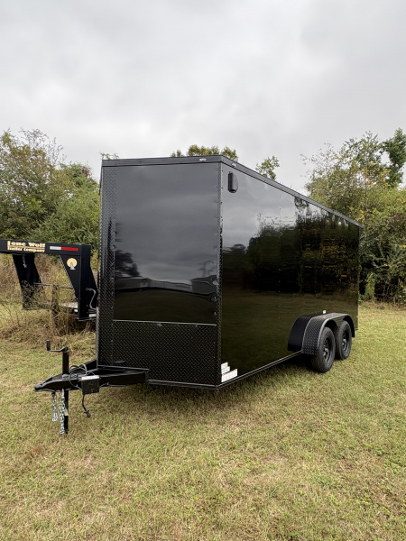 New 2026 Cargo United 7x16TA 7' Tall Rear Wing Spoiler .080 PolyCor Blackout Edition Cargo / Enclosed Trailer
