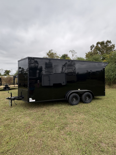 New 2026 Cargo United 7x16TA 7' Tall Rear Wing Spoiler .080 PolyCor Blackout Edition Cargo / Enclosed Trailer