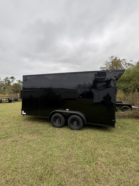 New 2026 Cargo United 7x16TA 7' Tall Rear Wing Spoiler .080 PolyCor Blackout Edition Cargo / Enclosed Trailer