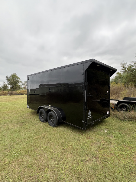 New 2026 Cargo United 7x16TA 7' Tall Rear Wing Spoiler .080 PolyCor Blackout Edition Cargo / Enclosed Trailer