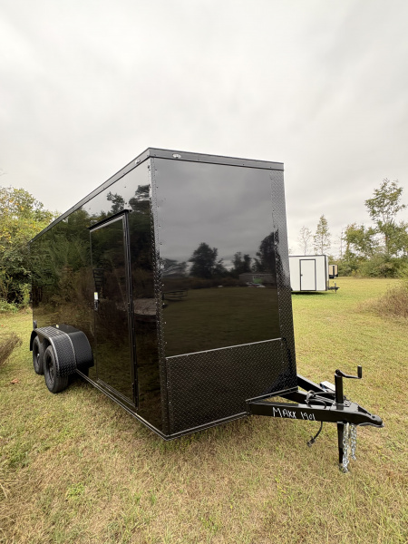 New 2026 Cargo United 7x16TA 7' Tall Rear Wing Spoiler .080 PolyCor Blackout Edition Cargo / Enclosed Trailer