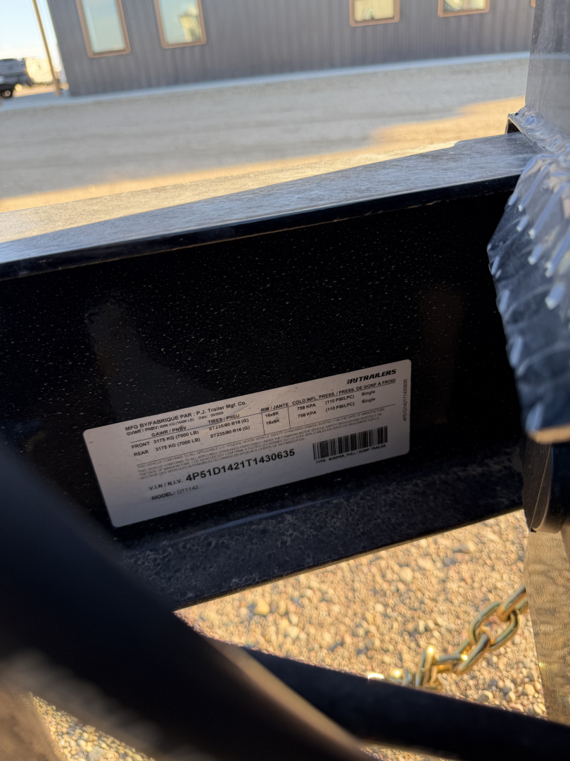 New 2026 PJ Trailers DT1 14x83 Telescopic Dump Voyager Dump Trailer