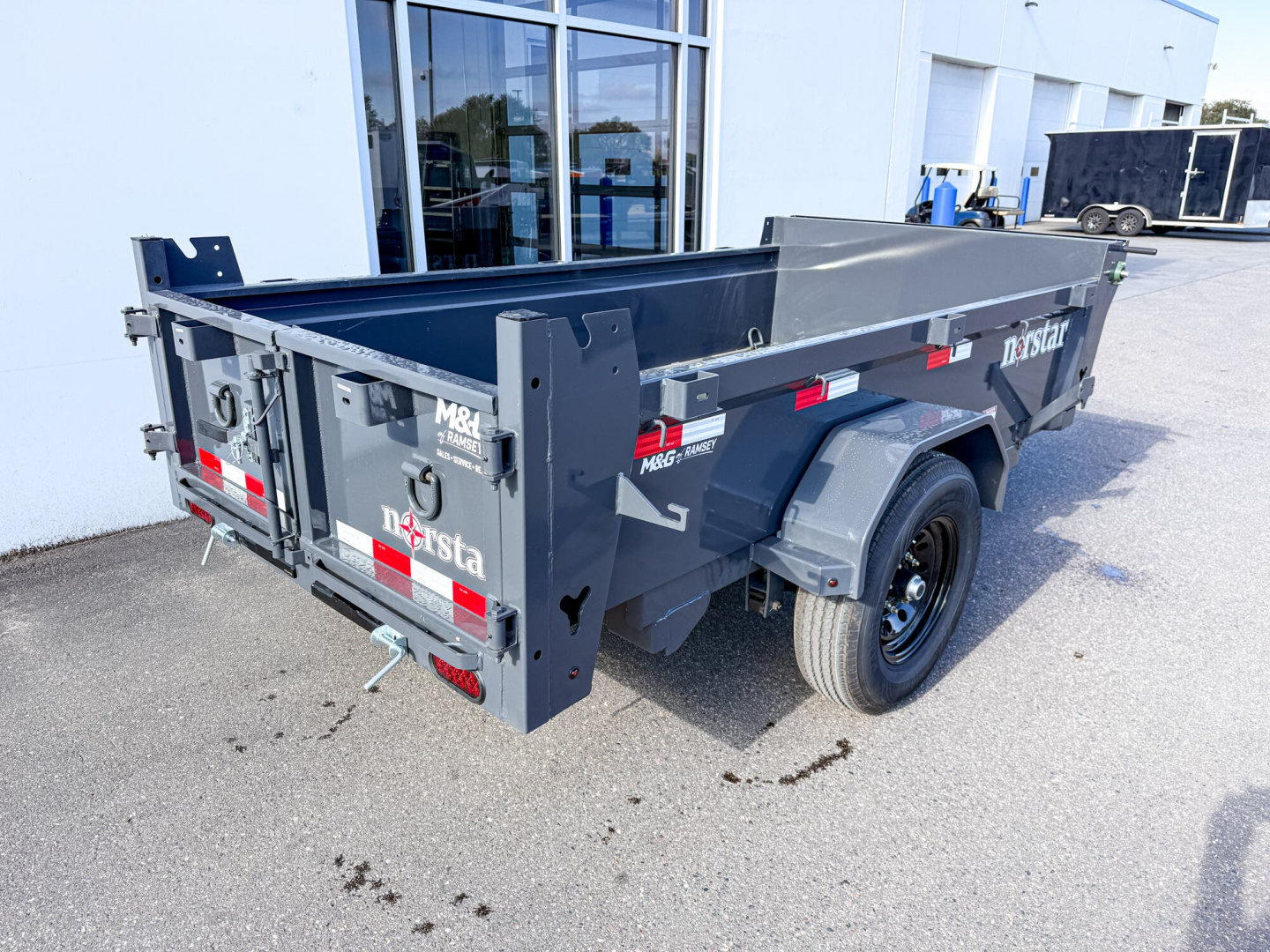 New DCB 5X10 7K SINGLE AXLE DUMP TRAILER - GRAY
