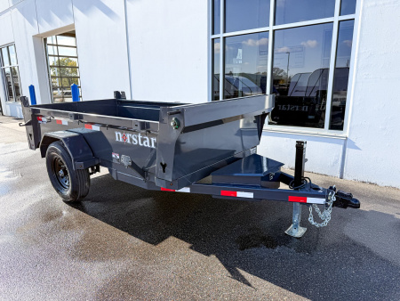 New DCB 5X10 7K SINGLE AXLE DUMP TRAILER - GRAY