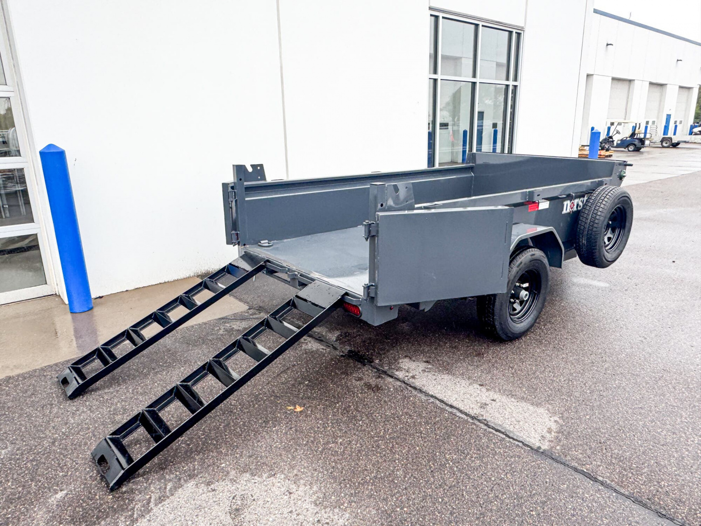 New DCB 5X10 5K SINGLE AXLE DUMP TRAILER - GRAY