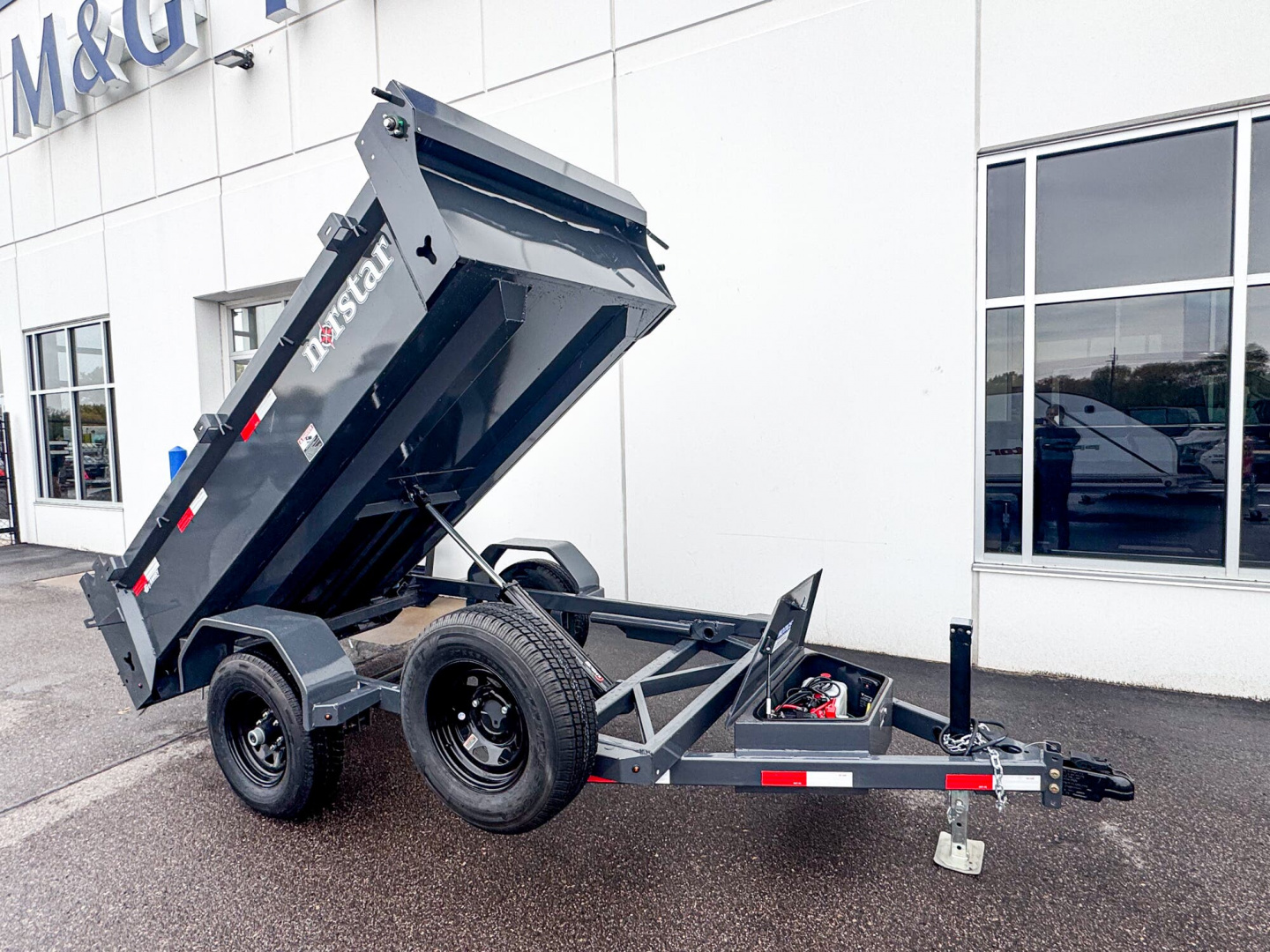 New DCB 5X10 5K SINGLE AXLE DUMP TRAILER - GRAY