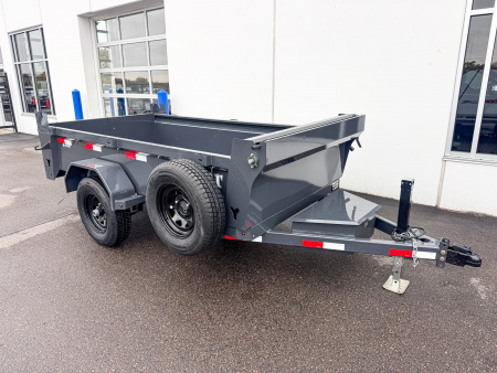 New DCB 5X10 5K SINGLE AXLE DUMP TRAILER - GRAY