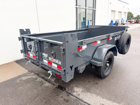 New DCB 5X10 5K SINGLE AXLE DUMP TRAILER - GRAY