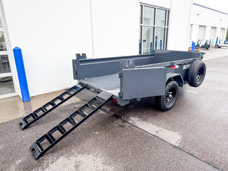 New DCB 5X10 5K SINGLE AXLE DUMP TRAILER - GRAY