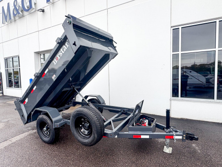 New DCB 5X10 5K SINGLE AXLE DUMP TRAILER - GRAY