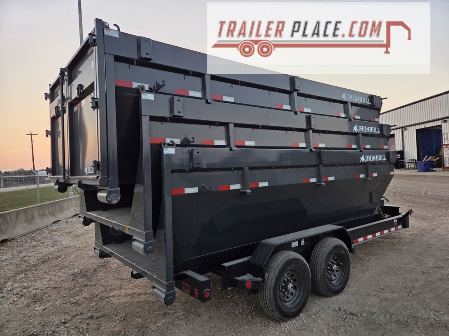 New 2026 IRON BULL 83"X16'x 4' ROLL OFF DUMP PACKAGE W/ WINCH AND 3 R