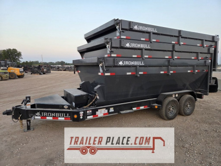 New 2026 IRON BULL 83 X16'x 4' ROLL OFF DUMP PACKAGE W/ WINCH AND 3 R