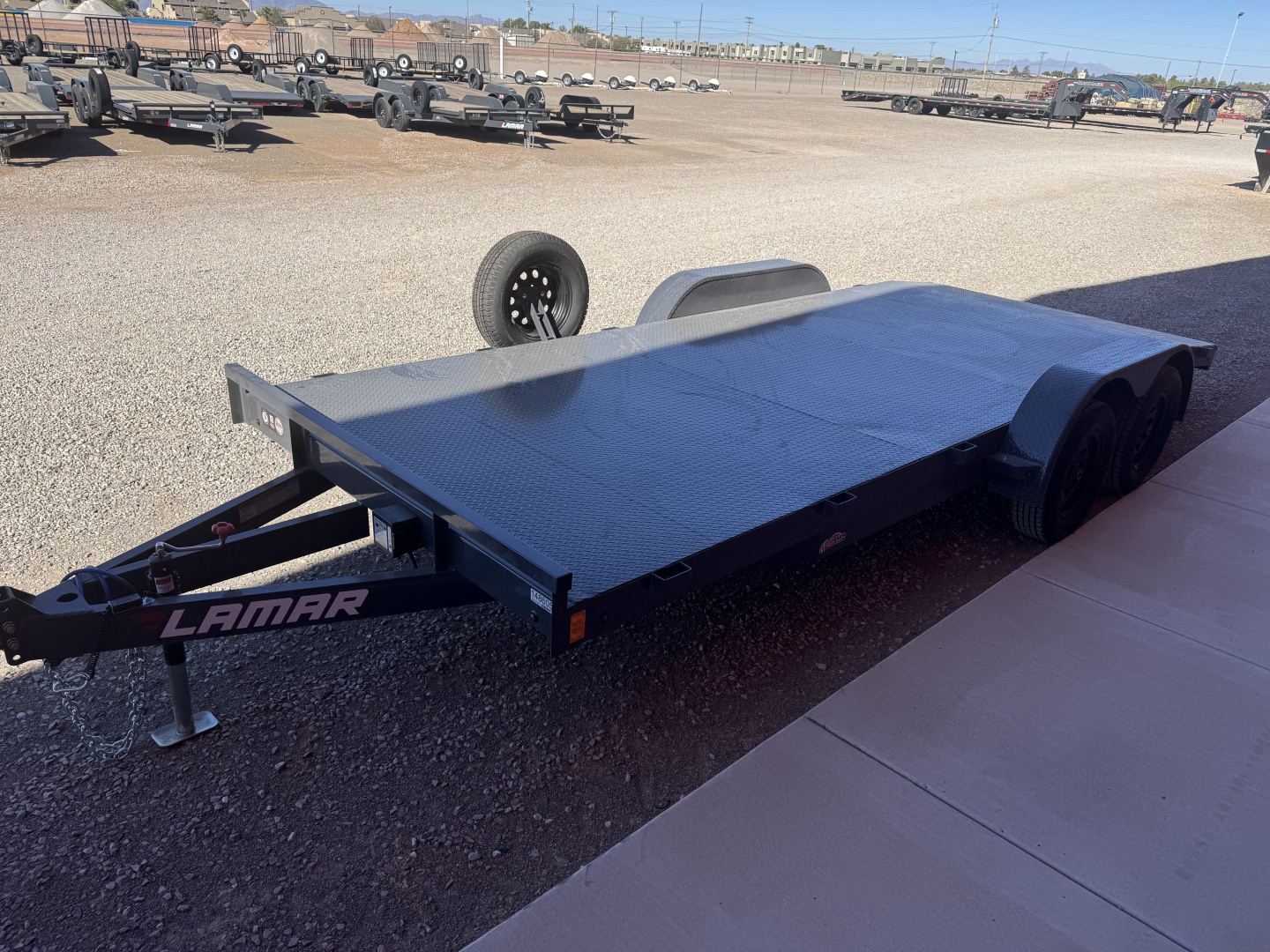 New 2026 Lamar Trailers 83X18 CE 7K STEEL DECK CAR HAULER W-PLATE Car Hauler