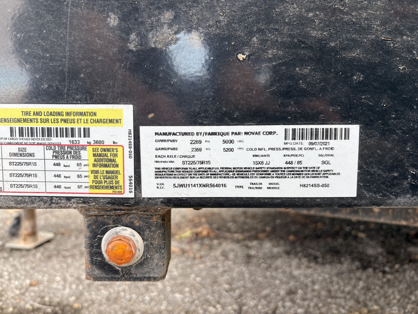 Used 2022 H&H 82x14 5k Utility Trailer