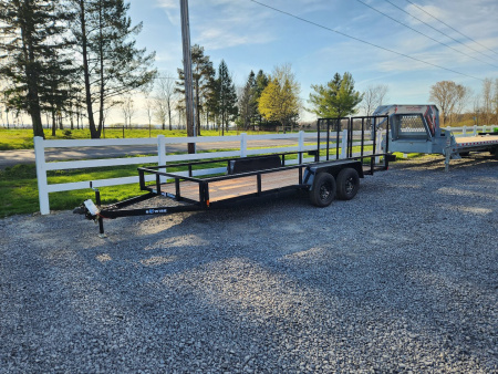 New 2026 BWISE UT7 82x18 7K Tandem Axle Utility Trailer
