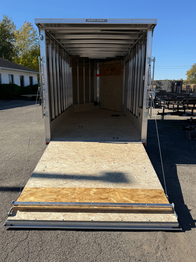 New 2026 7 X 19 Lightning 2 Place Enclosed Snowmobile Trailer with 7ft Interior - Plain Model