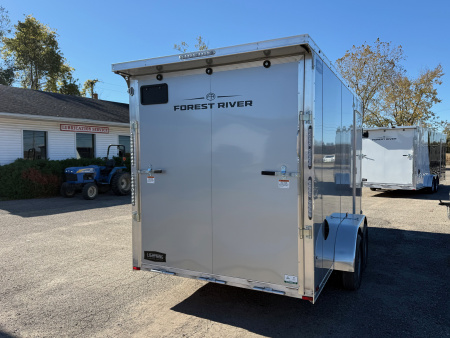 New 2026 7 X 19 Lightning 2 Place Enclosed Snowmobile Trailer with 7ft Interior - Plain Model