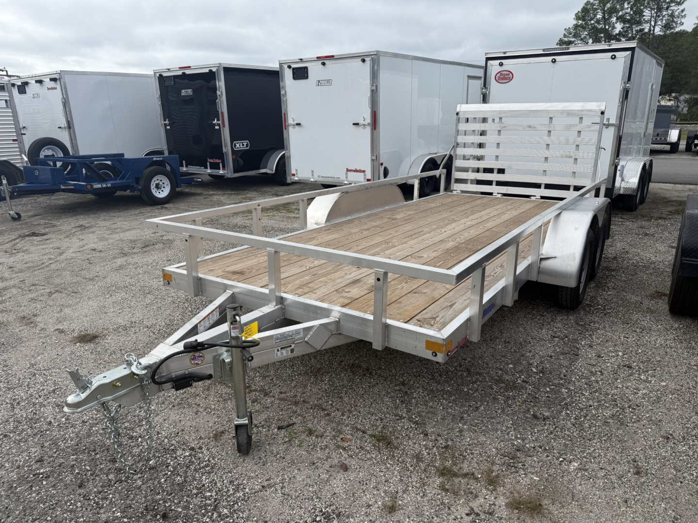 Used MLS6.5X162.0W MISSION 6.5' X 16' ALUMINUM FRAME UTILITY TRAILER W/ FULL RAMP