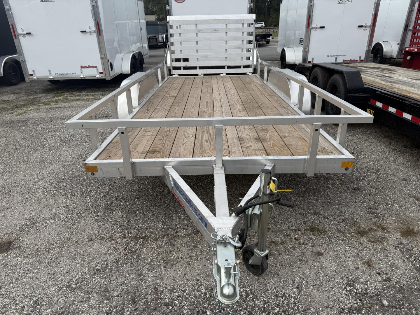 Used MLS6.5X162.0W MISSION 6.5' X 16' ALUMINUM FRAME UTILITY TRAILER W/ FULL RAMP
