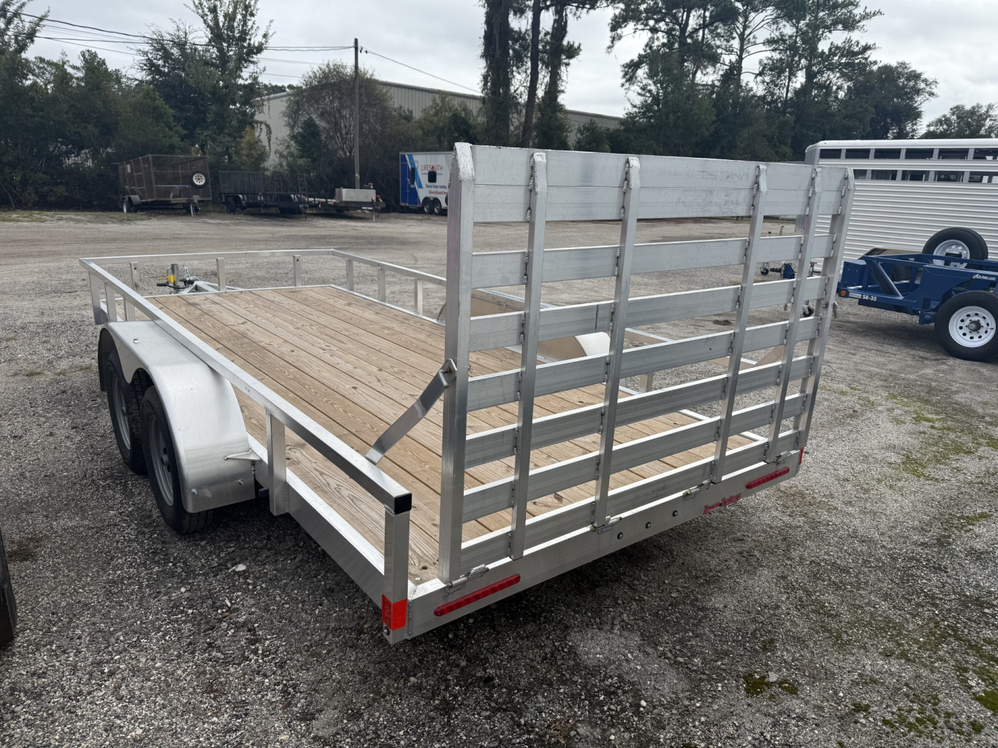 Used MLS6.5X162.0W MISSION 6.5' X 16' ALUMINUM FRAME UTILITY TRAILER W/ FULL RAMP