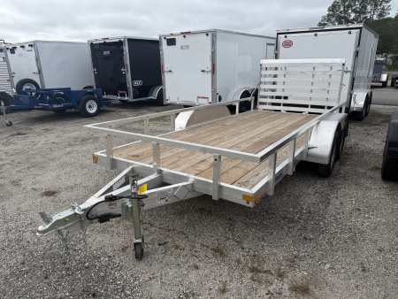 Used MLS6.5X162.0W MISSION 6.5' X 16' ALUMINUM FRAME UTILITY TRAILER W/ FULL RAMP