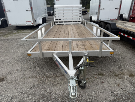 Used MLS6.5X162.0W MISSION 6.5' X 16' ALUMINUM FRAME UTILITY TRAILER W/ FULL RAMP