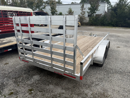 Used MLS6.5X162.0W MISSION 6.5' X 16' ALUMINUM FRAME UTILITY TRAILER W/ FULL RAMP