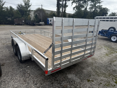 Used MLS6.5X162.0W MISSION 6.5' X 16' ALUMINUM FRAME UTILITY TRAILER W/ FULL RAMP